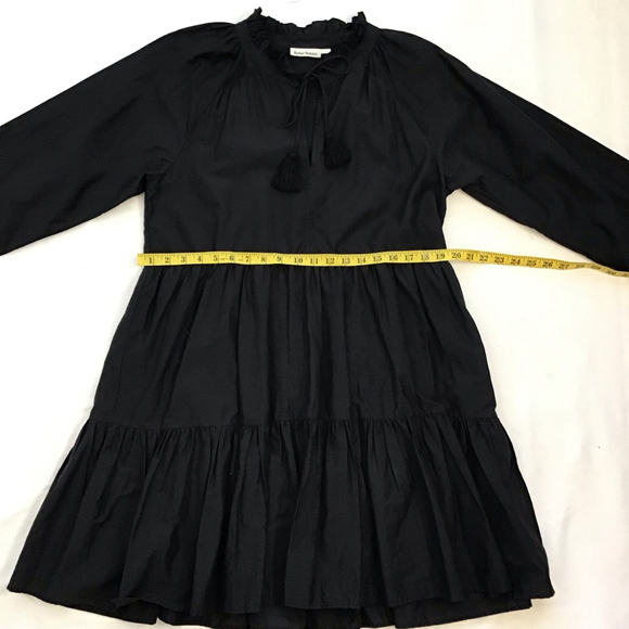 Roller Rabbit Women Elegant Black Long Sleeve Tiered Dress L - Picture 12 of 15
